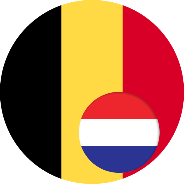 zwei Flaggen einmal Belgium und Niederlande