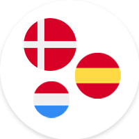 flags: denkmark, spain and netherlands